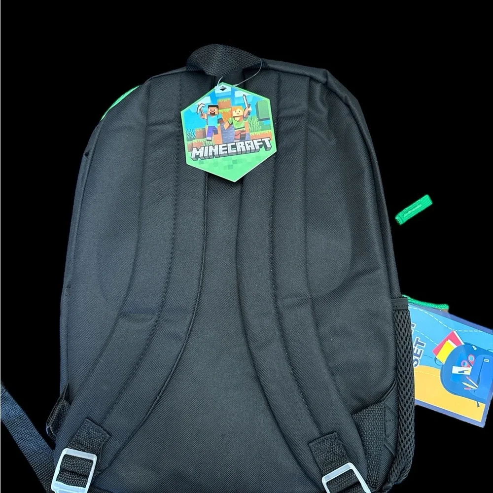 Bioworld Minecraft Creeper Backpack and Detachable Lunch Bag Set 2pc